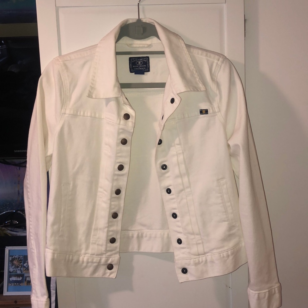 White jean jacket
